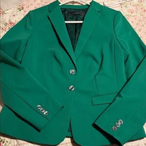 The Limited Emerald Green Blazer with Silver Accents